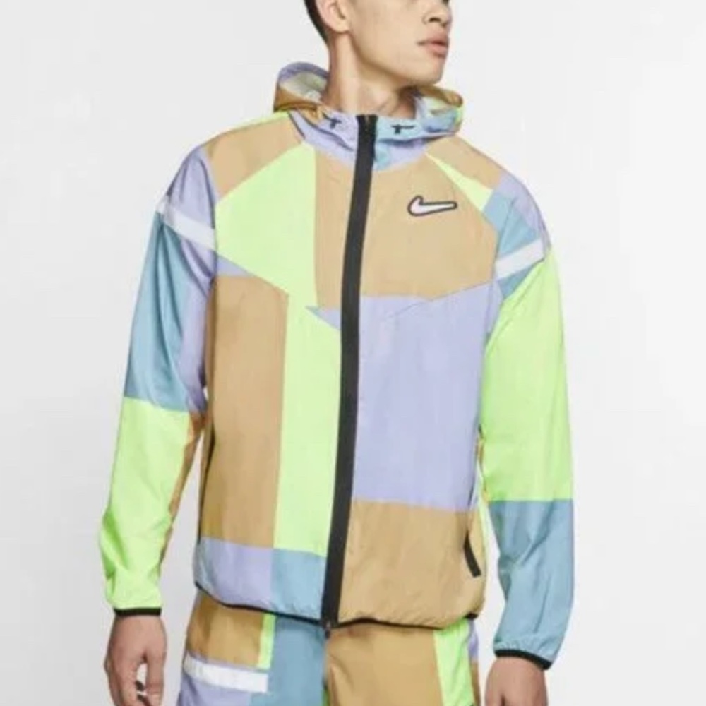 nike windrunner wild run patchwork full zip hoode… - image 1